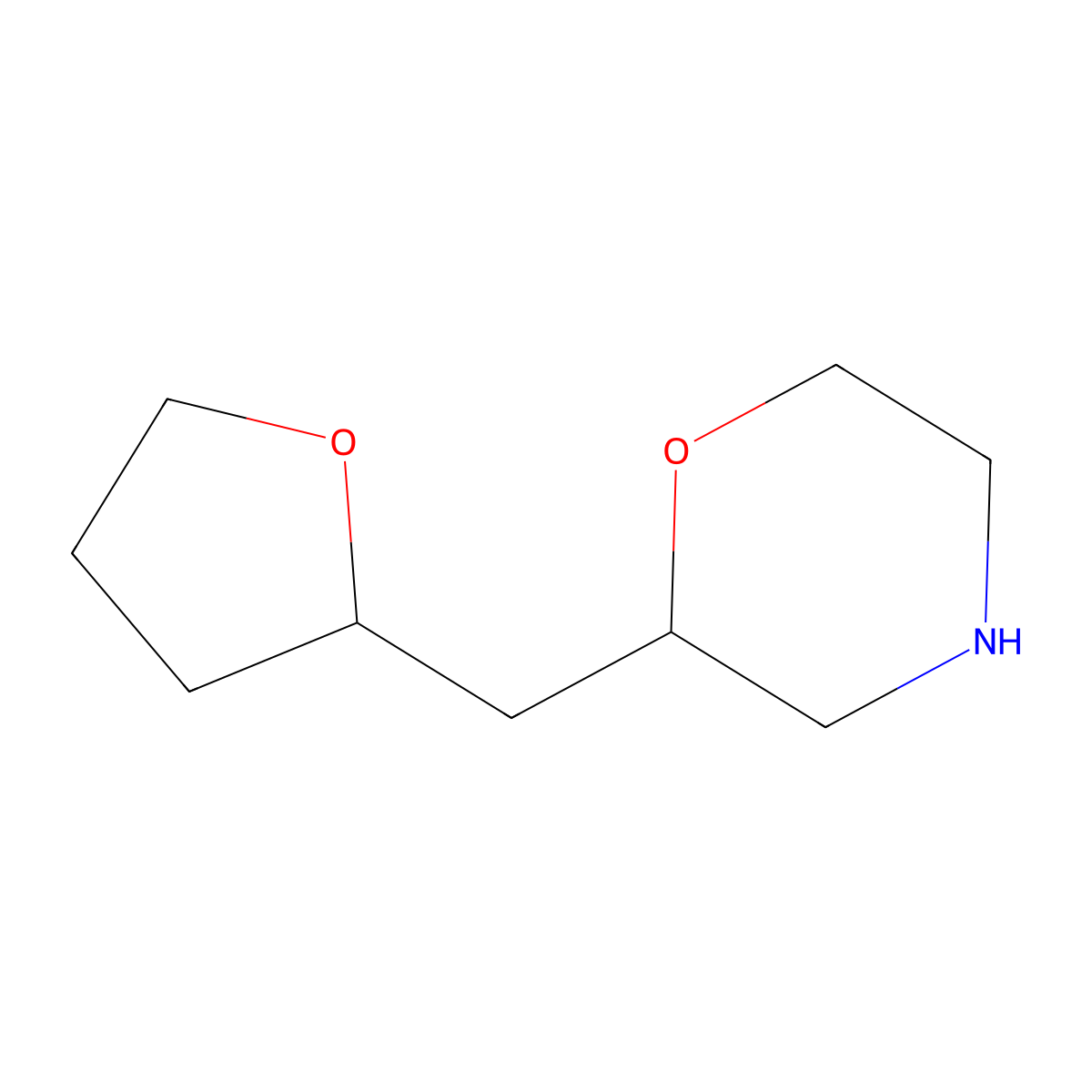 2-[(Oxolan-2-yl)methyl]morpholine molecular structure, CAS 2228082-52-6