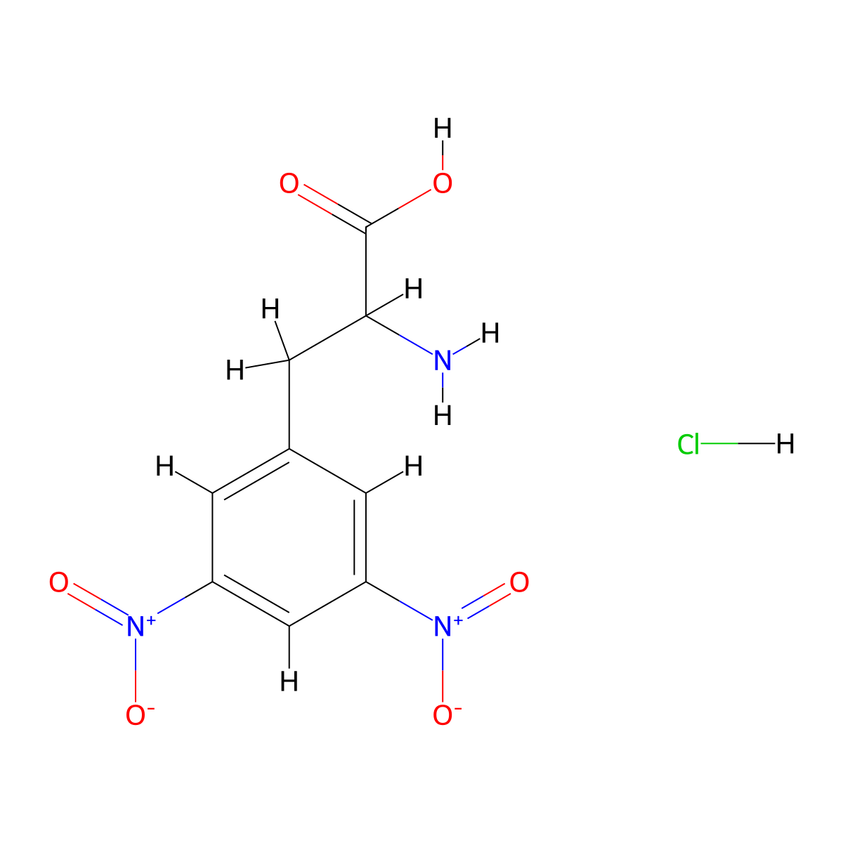 2-Amino-3-(3,5-dinitrophenyl)propanoic acid hydrochloride molecular structure, CAS 2228110-26-5