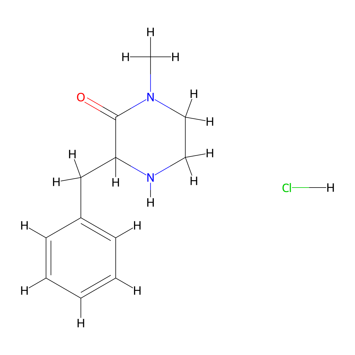 3-Benzyl-1-methylpiperazin-2-one hydrochloride molecular structure, CAS 2228112-22-7
