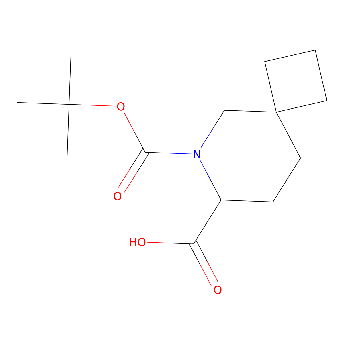 6-[(Tert-butoxy)carbonyl]-6-azaspiro[3.5]nonane-7-carboxylic acid molecular structure, CAS 2228127-33-9