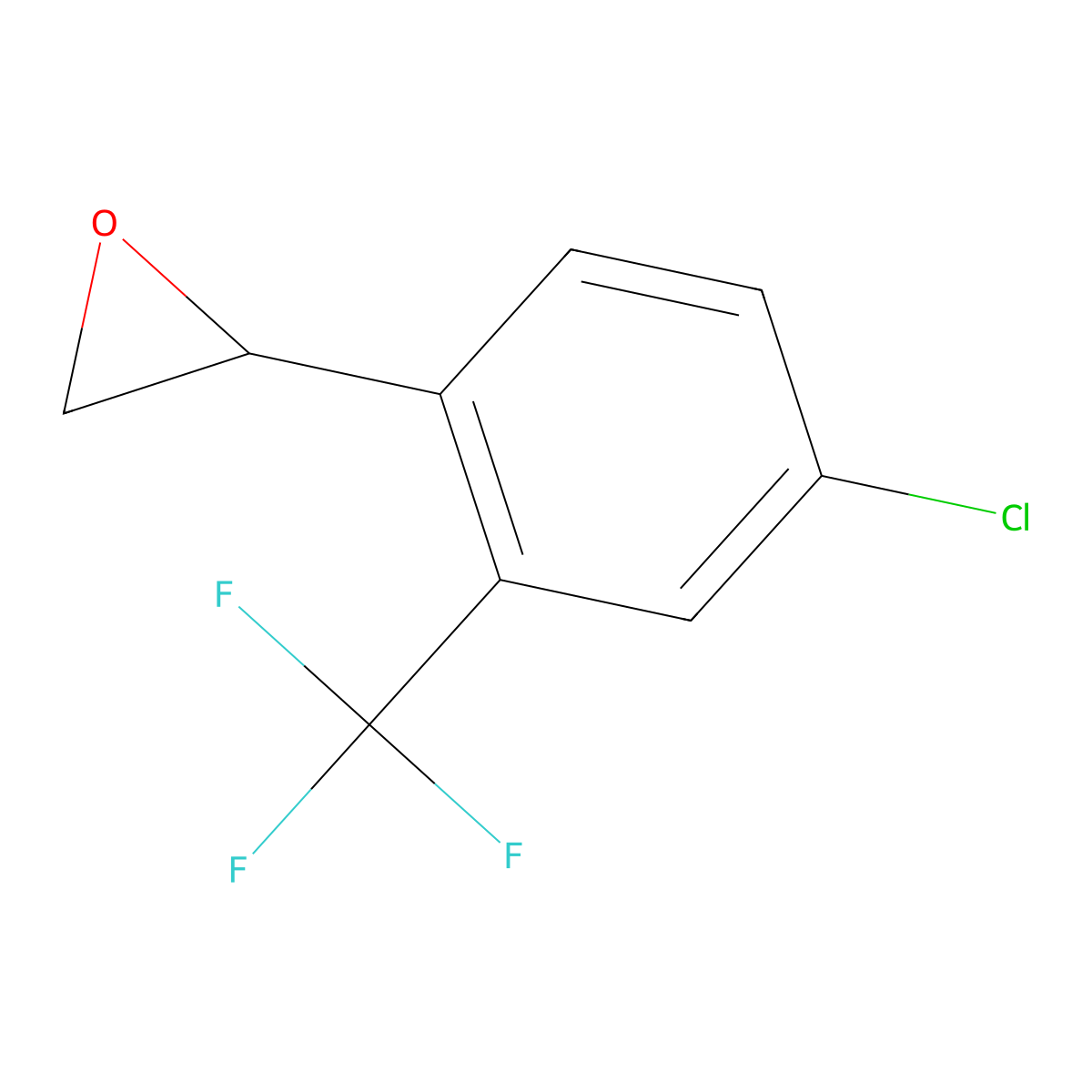 2-[4-Chloro-2-(trifluoromethyl)phenyl]oxirane molecular structure, CAS 2228131-27-7