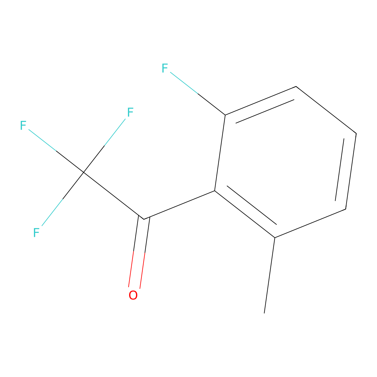 2,2,2-Trifluoro-1-(2-fluoro-6-methylphenyl)ethanone molecular structure, CAS 2228133-11-5
