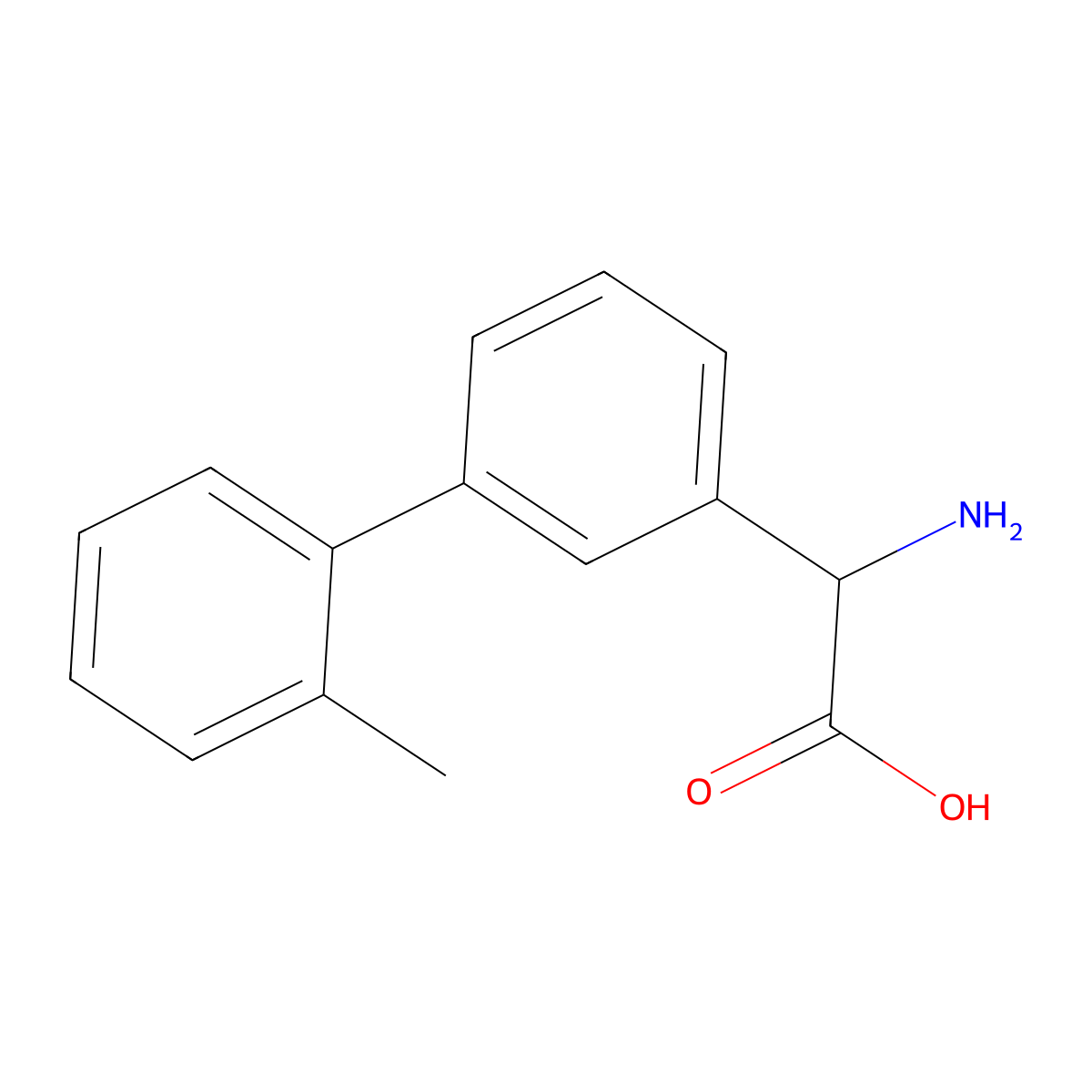 2-Amino-2-[3-(2-methylphenyl)phenyl]acetic acid molecular structure, CAS 2228133-58-0