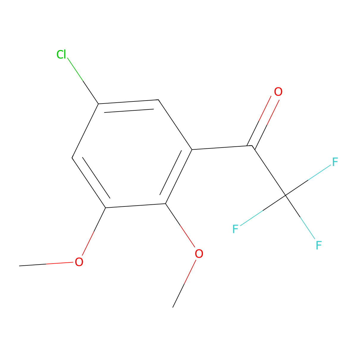 1-(5-Chloro-2,3-dimethoxyphenyl)-2,2,2-trifluoroethan-1-one molecular structure, CAS 2228133-62-6