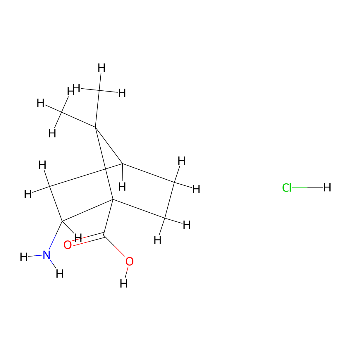 2-Amino-7,7-dimethylbicyclo[2.2.1]heptane-1-carboxylic acid hydrochloride molecular structure, CAS 2228135-02-0