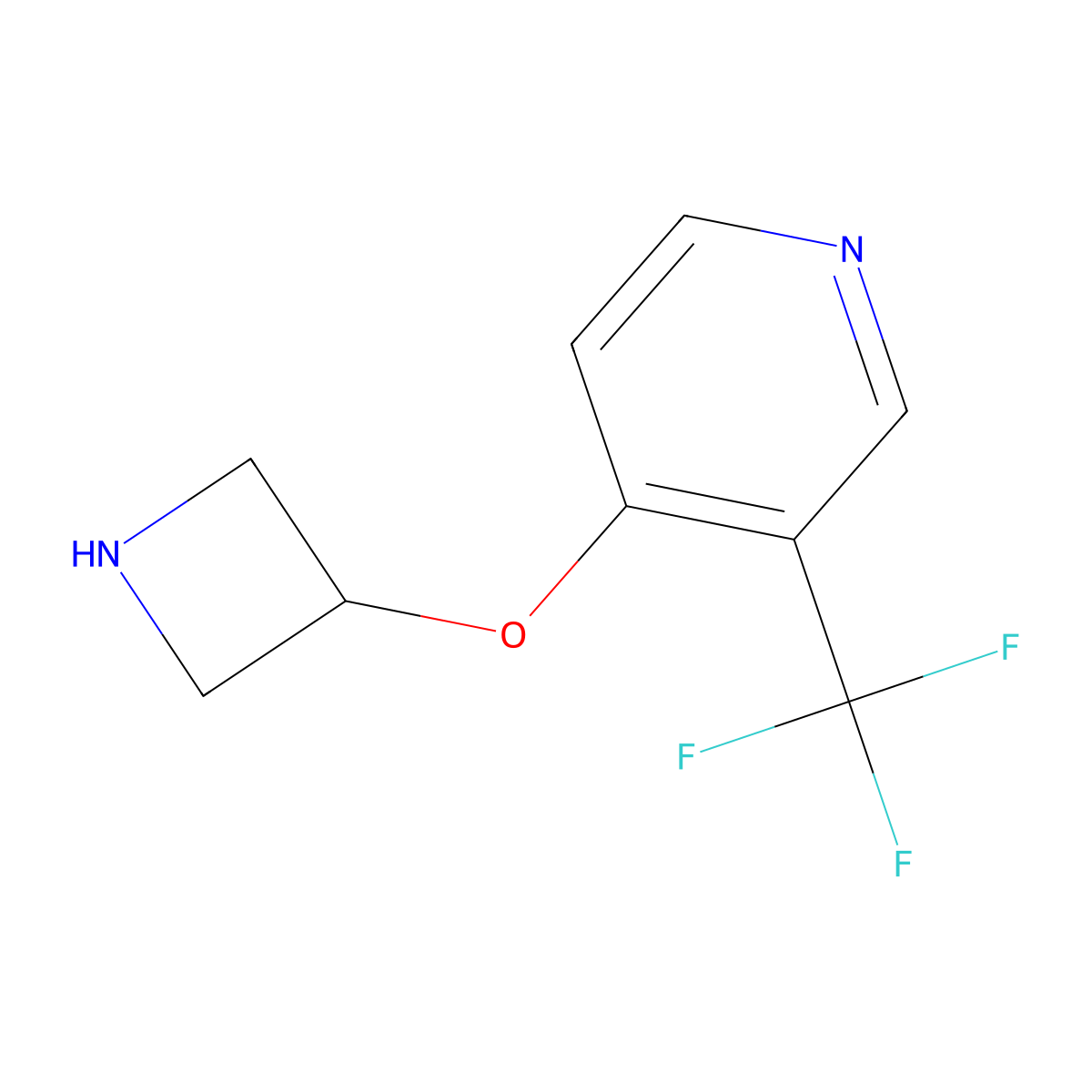 4-(Azetidin-3-yloxy)-3-(trifluoromethyl)pyridine molecular structure, CAS 2228138-04-1