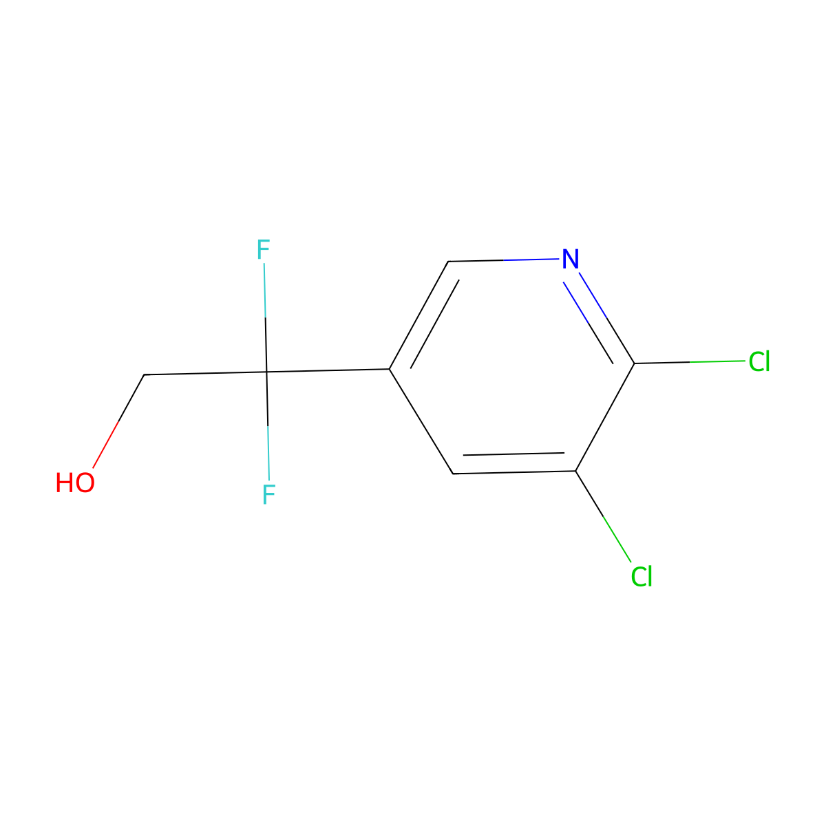 2-(5,6-Dichloropyridin-3-yl)-2,2-difluoroethan-1-ol molecular structure, CAS 2228138-70-1