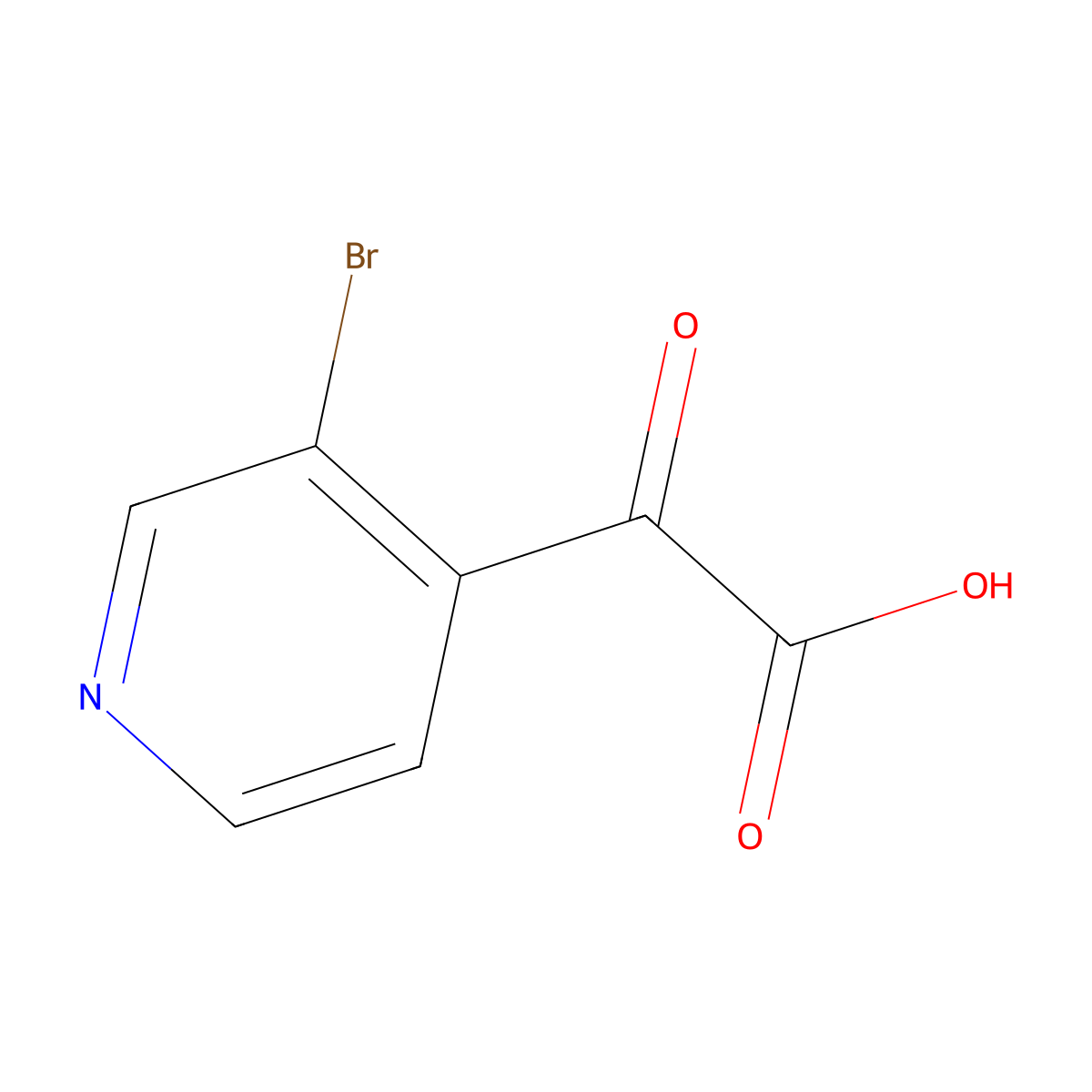 2-(3-Bromopyridin-4-yl)-2-oxoacetic acid molecular structure, CAS 2228138-84-7