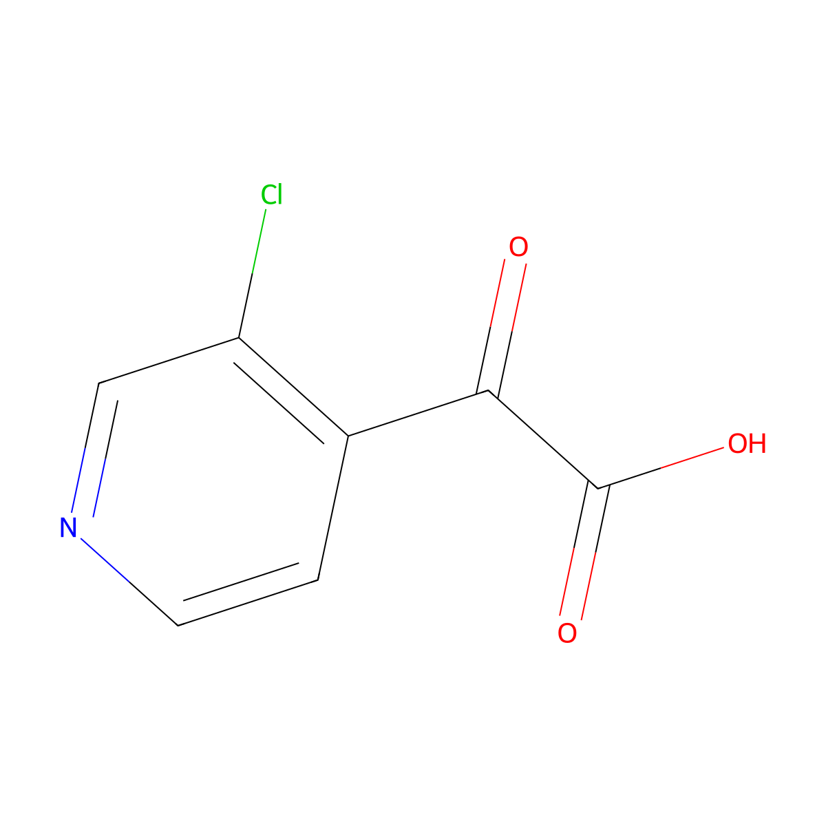 2-(3-Chloropyridin-4-yl)-2-oxoacetic acid molecular structure, CAS 2228144-90-7