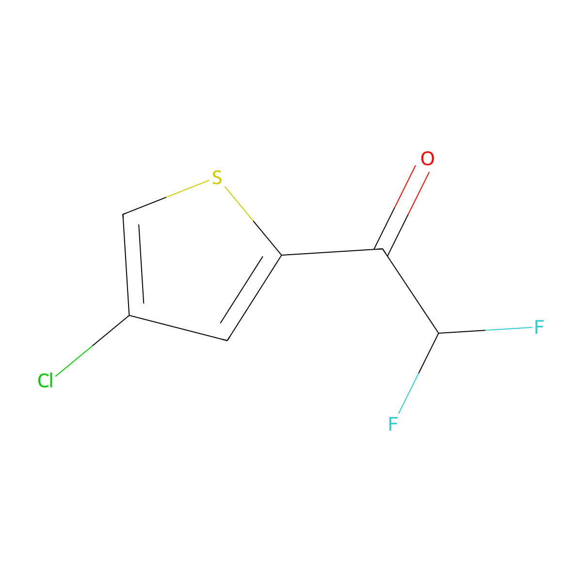 1-(4-Chlorothiophen-2-yl)-2,2-difluoroethan-1-one molecular structure, CAS 2228145-51-3
