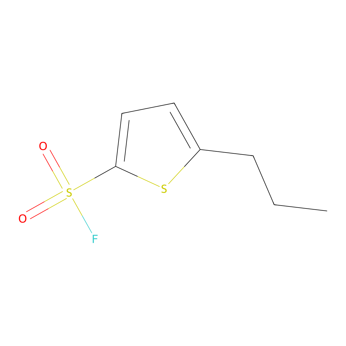 5-Propylthiophene-2-sulfonyl fluoride molecular structure, CAS 2228146-70-9