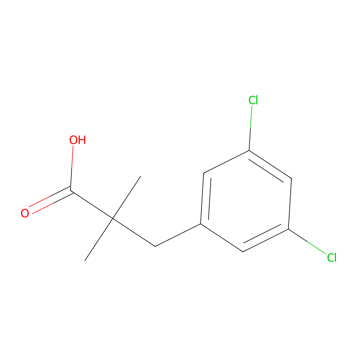 3-(3,5-Dichlorophenyl)-2,2-dimethylpropanoic acid molecular structure, CAS 2228147-34-8