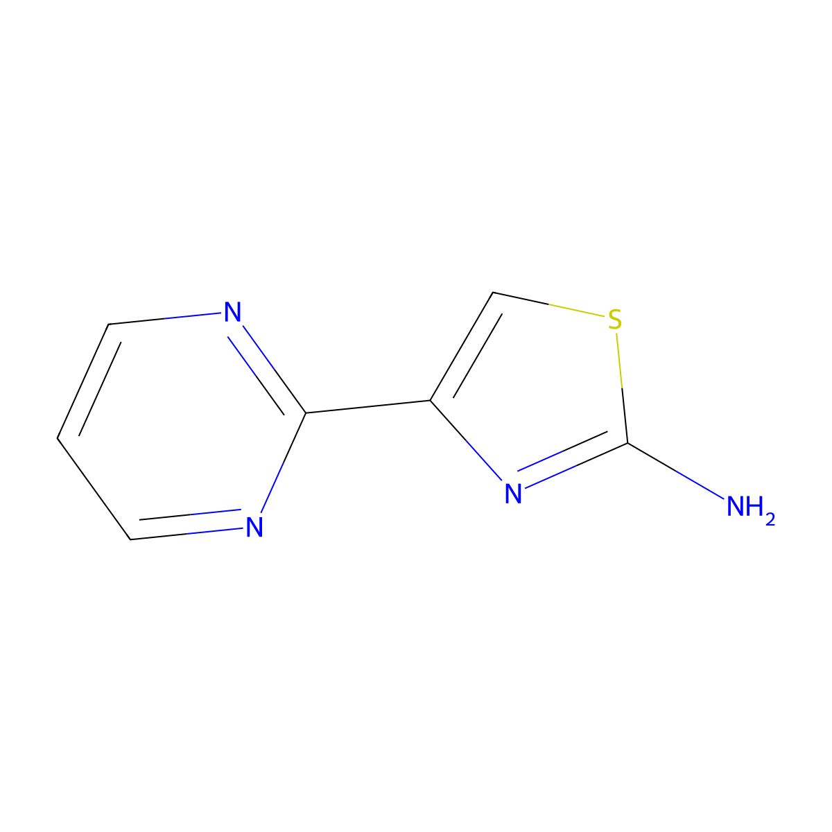 4-(Pyrimidin-2-yl)-1,3-thiazol-2-amine molecular structure, CAS 2228148-07-8