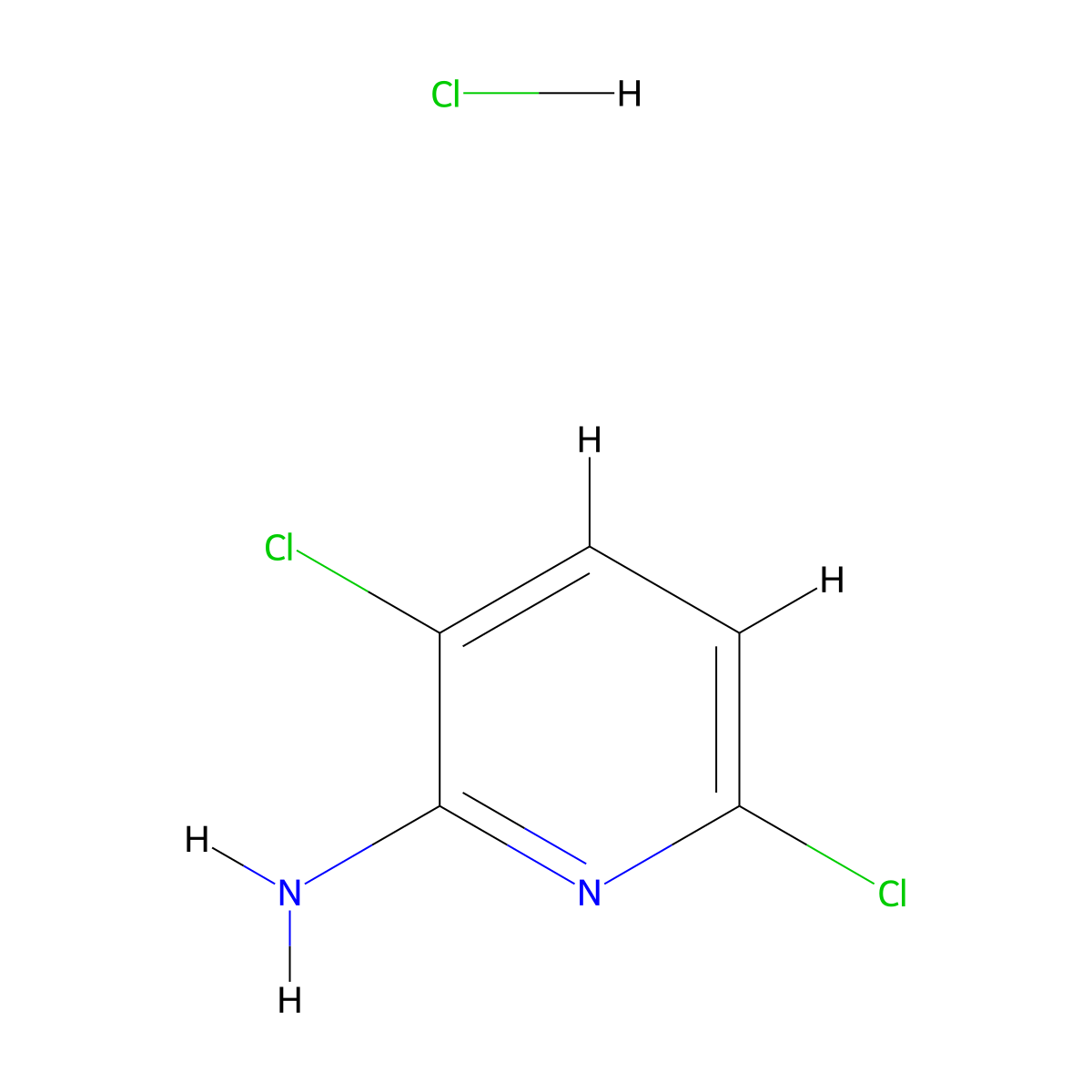 3,6-Dichloropyridin-2-amine hydrochloride molecular structure, CAS 2228150-82-9