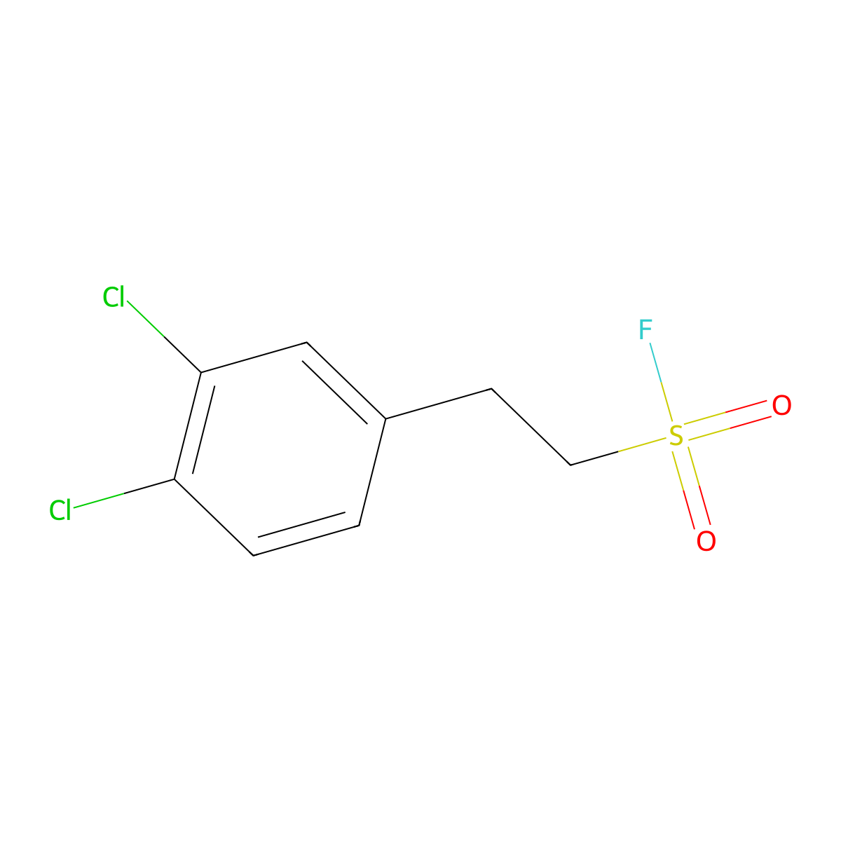 2-(3,4-Dichlorophenyl)ethane-1-sulfonyl fluoride molecular structure, CAS 2228151-23-1