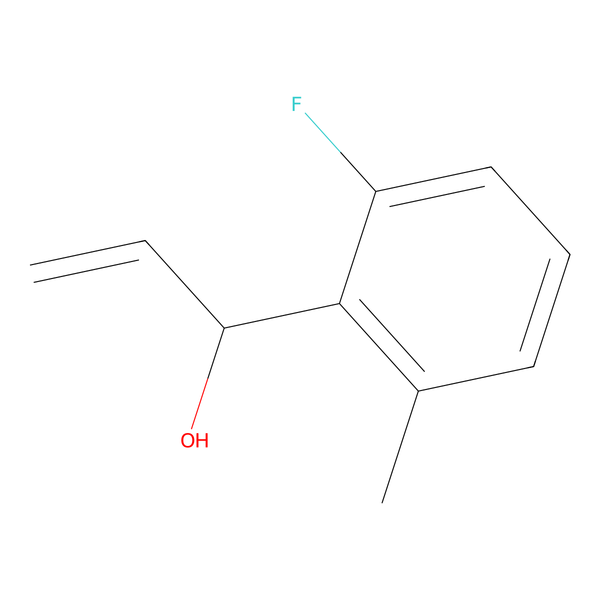 1-(2-Fluoro-6-methylphenyl)prop-2-en-1-ol molecular structure, CAS 2228151-66-2