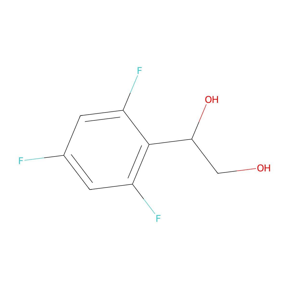 1-(2,4,6-Trifluorophenyl)ethane-1,2-diol molecular structure, CAS 2228151-82-2