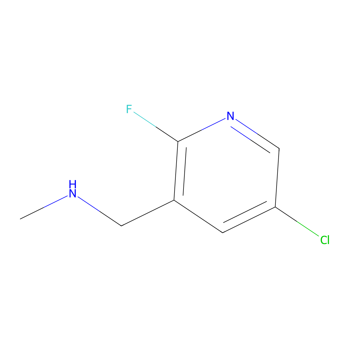 [(5-Chloro-2-fluoropyridin-3-yl)methyl](methyl)amine molecular structure, CAS 2228152-34-7