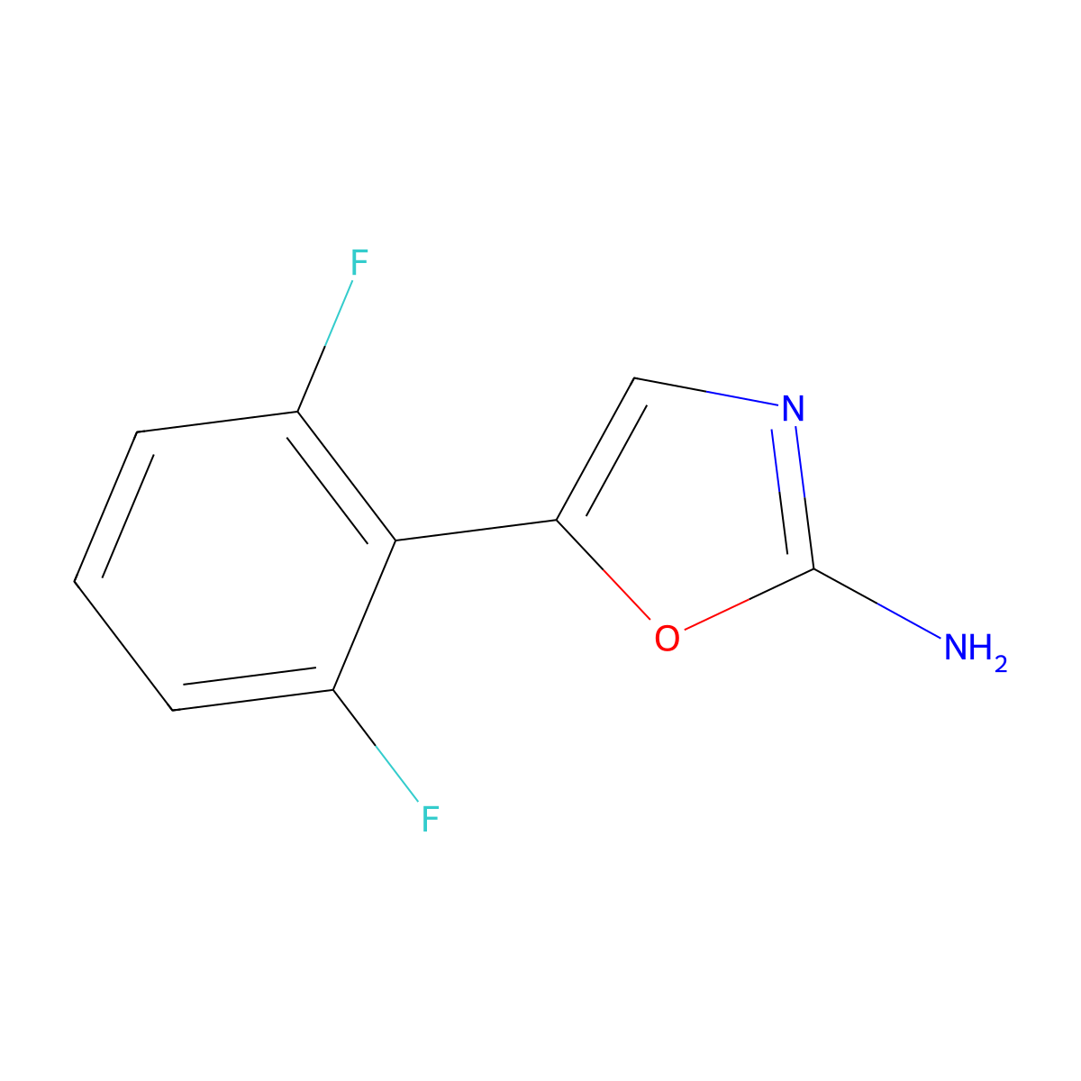 5-(2,6-Difluorophenyl)-1,3-oxazol-2-amine molecular structure, CAS 2228155-11-9