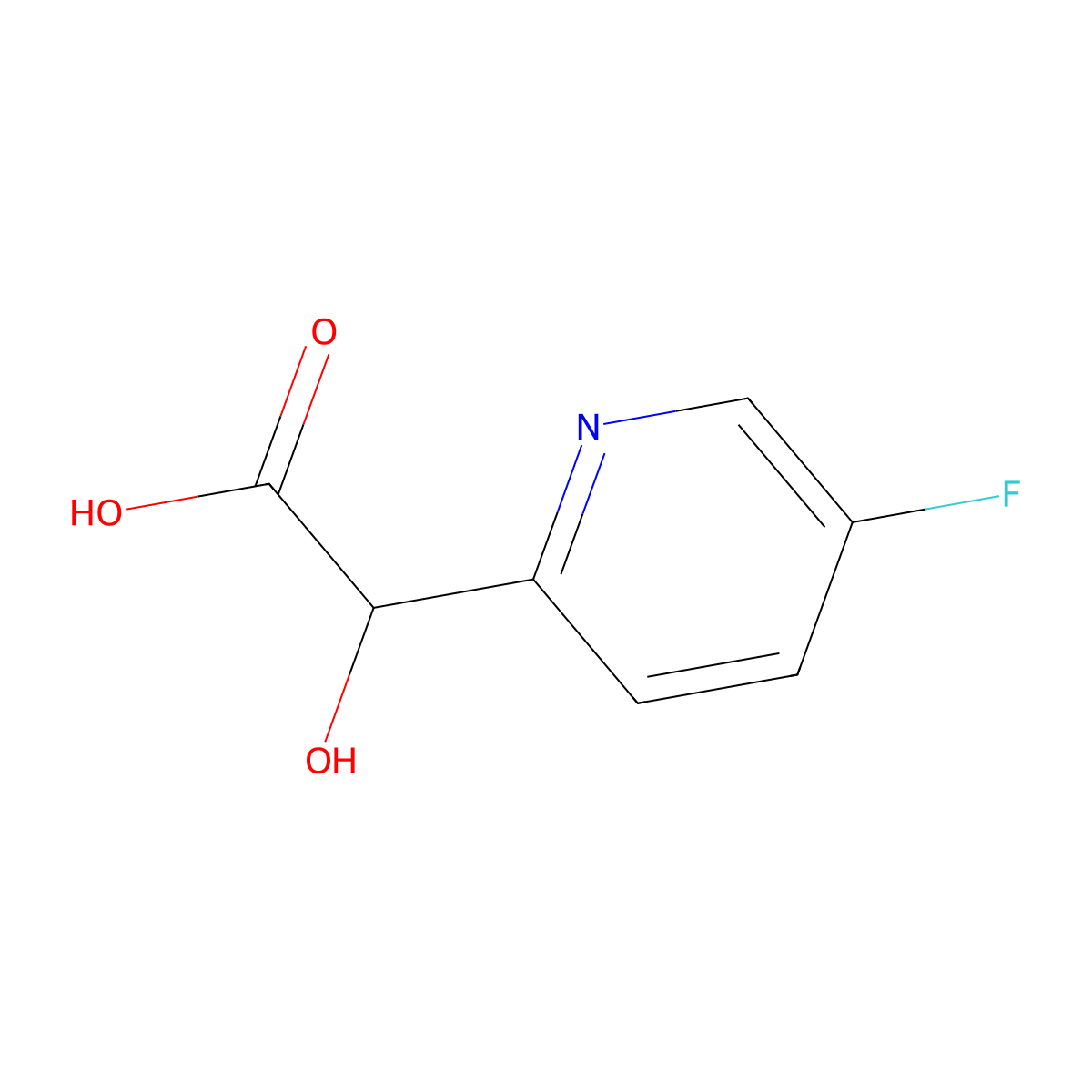2-(5-Fluoropyridin-2-yl)-2-hydroxyacetic acid molecular structure, CAS 2228157-68-2