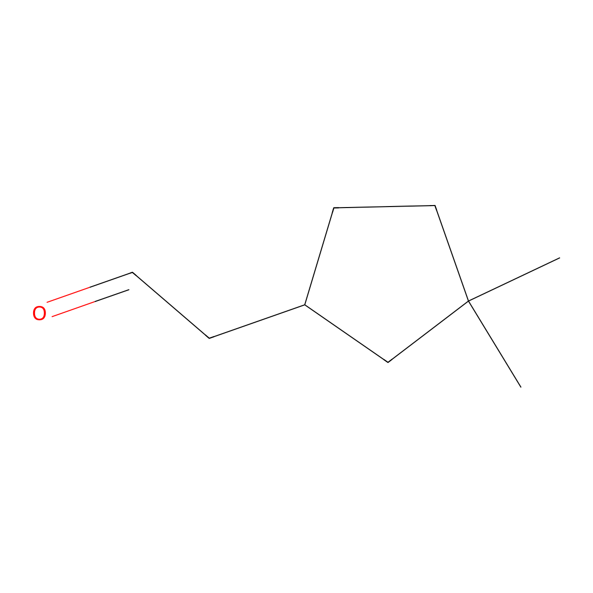 2-(3,3-Dimethylcyclopentyl)acetaldehyde molecular structure, CAS 2228158-96-9