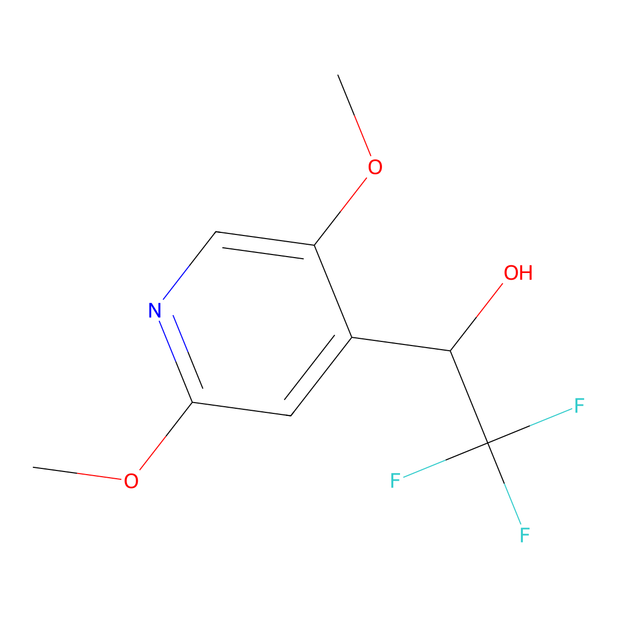 1-(2,5-Dimethoxypyridin-4-yl)-2,2,2-trifluoroethan-1-ol molecular structure, CAS 2228158-99-2