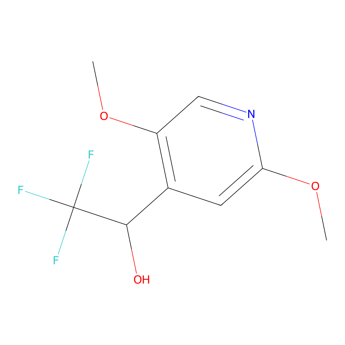 1-(2,5-Dimethoxypyridin-4-yl)-2,2,2-trifluoroethan-1-ol molecular structure, CAS 2228158-99-2