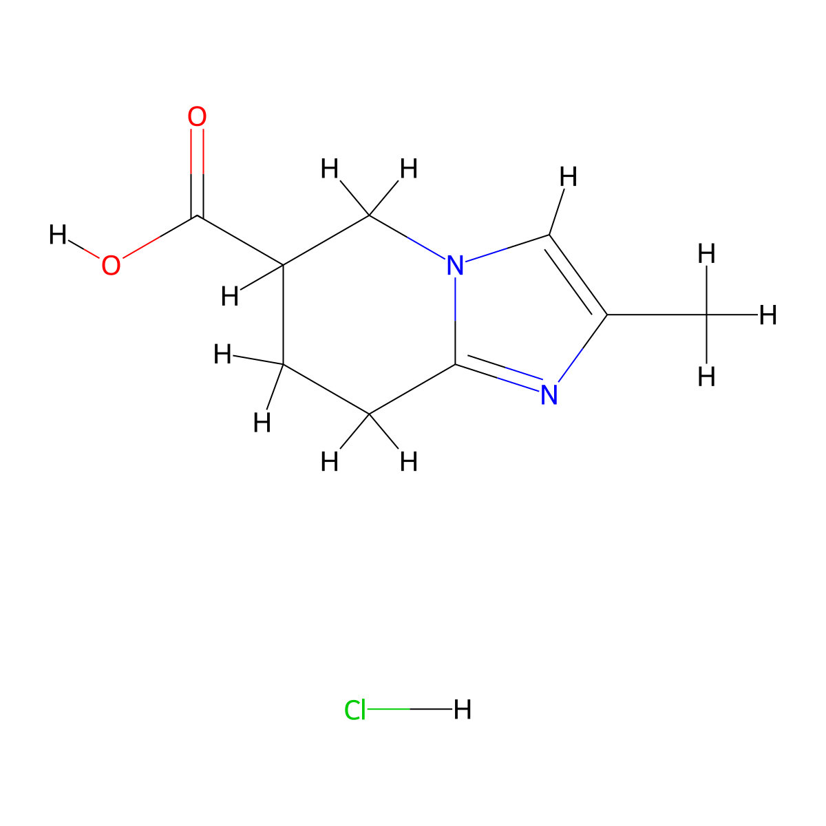 2-Methyl-5h,6h,7h,8h-imidazo[1,2-a]pyridine-6-carboxylic acid hydrochloride molecular structure, CAS 2228161-16-6