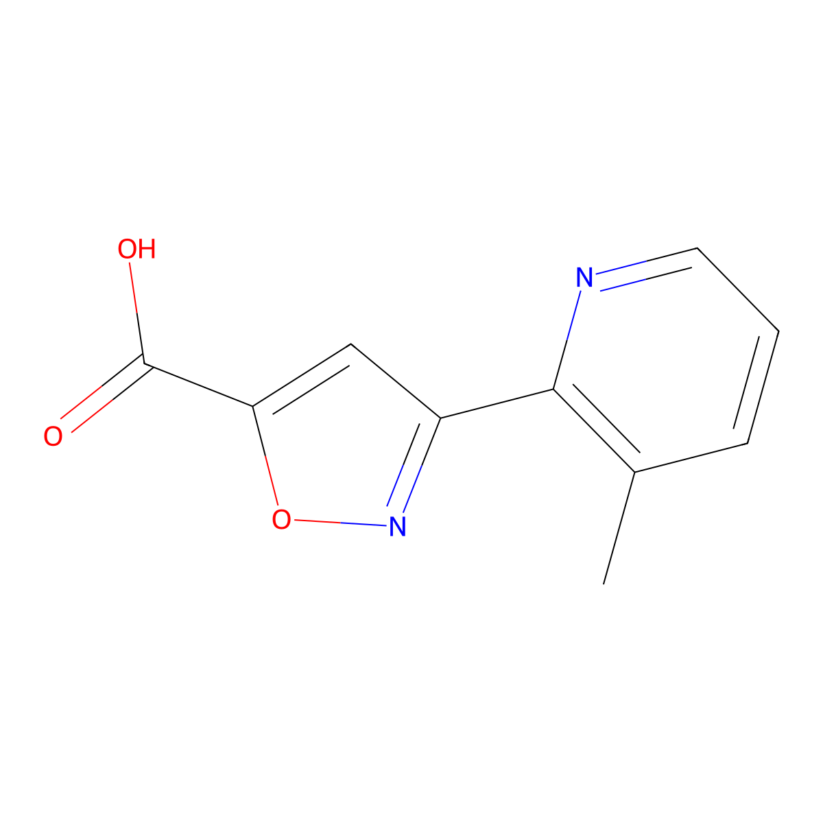 3-(3-Methylpyridin-2-yl)-1,2-oxazole-5-carboxylic acid molecular structure, CAS 2228163-02-6