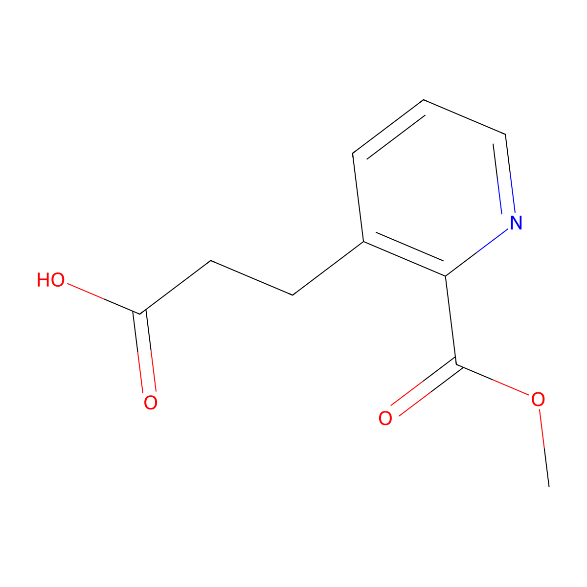 3-[2-(Methoxycarbonyl)pyridin-3-yl]propanoic acid molecular structure, CAS 2228163-21-9