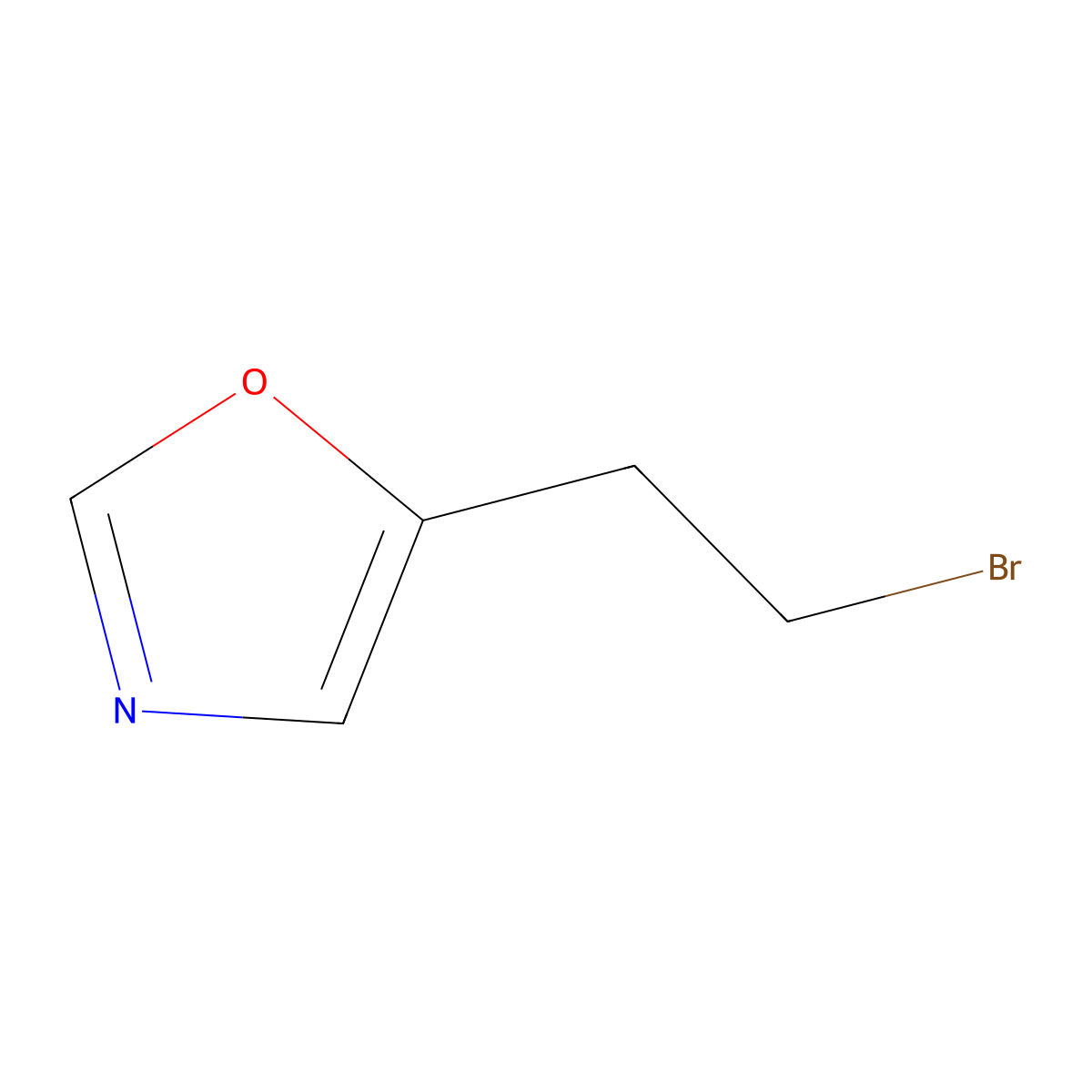 5-(2-Bromoethyl)-1,3-oxazole molecular structure, CAS 2228164-99-4