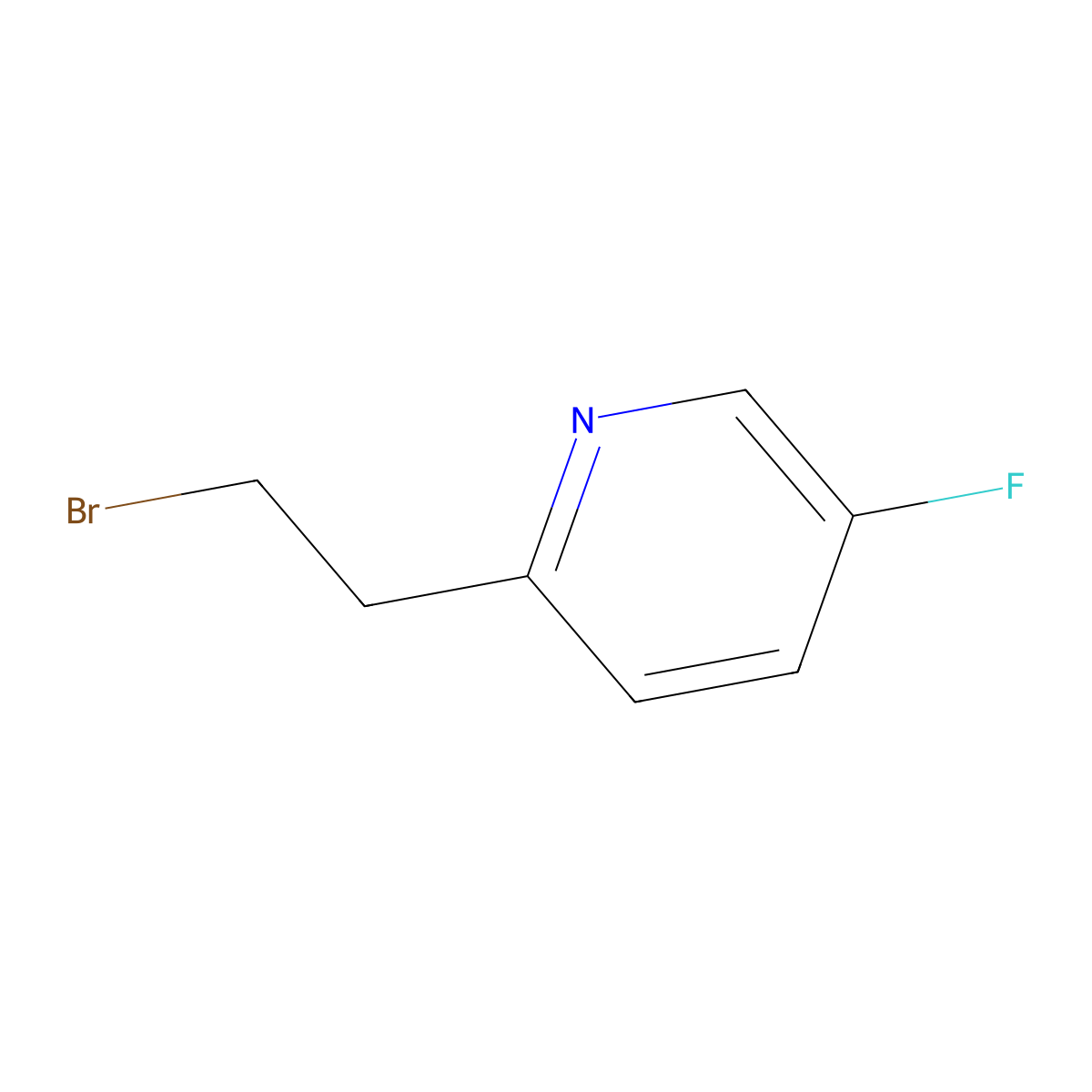 2-(2-Bromoethyl)-5-fluoropyridine molecular structure, CAS 2228169-05-7