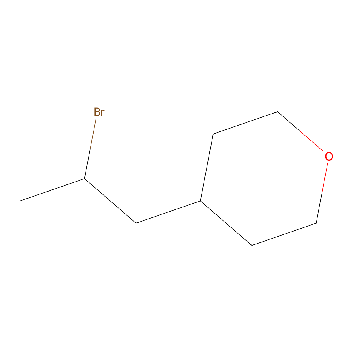 4-(2-Bromopropyl)oxane molecular structure, CAS 2228169-92-2