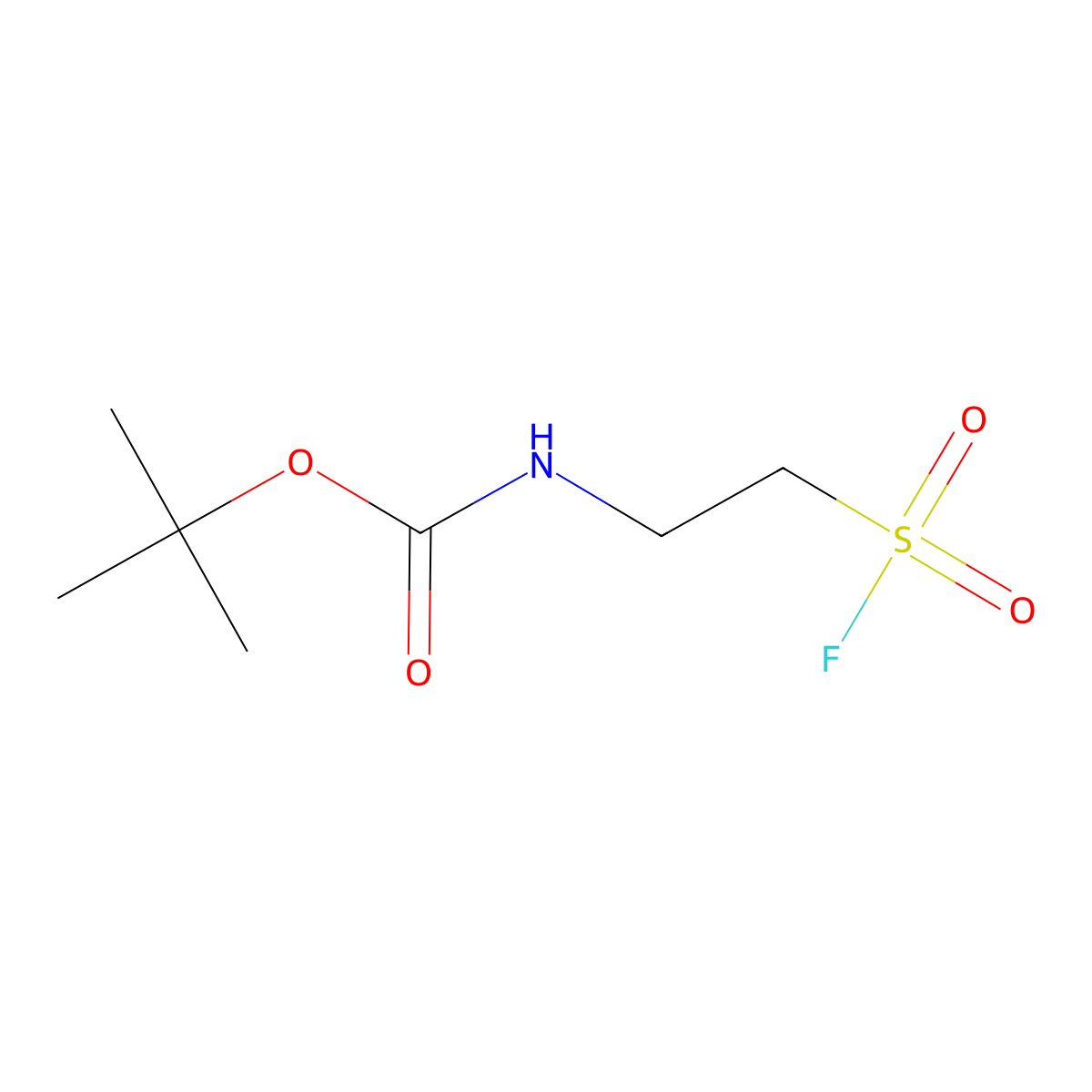 tert-butylN-[2-(fluorosulfonyl)ethyl]carbamate molecular structure, CAS 2228172-22-1