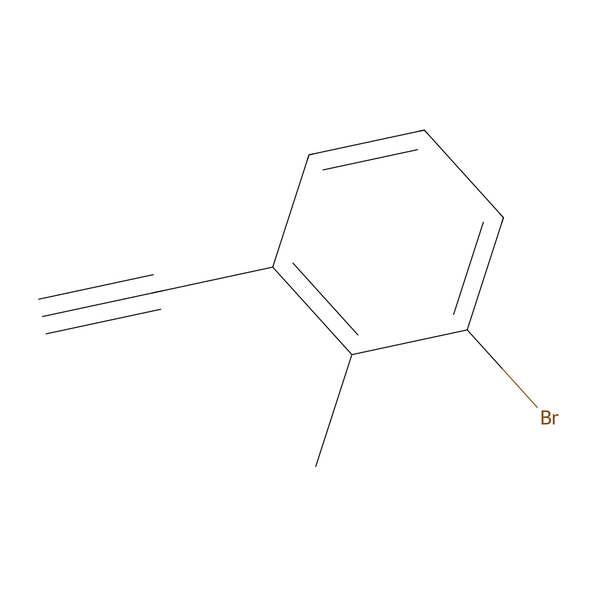 1-Bromo-3-ethynyl-2-methylbenzene molecular structure, CAS 2228172-50-5