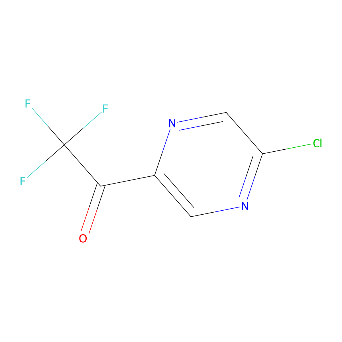 1-(5-Chloropyrazin-2-yl)-2,2,2-trifluoroethan-1-one molecular structure, CAS 2228172-91-4