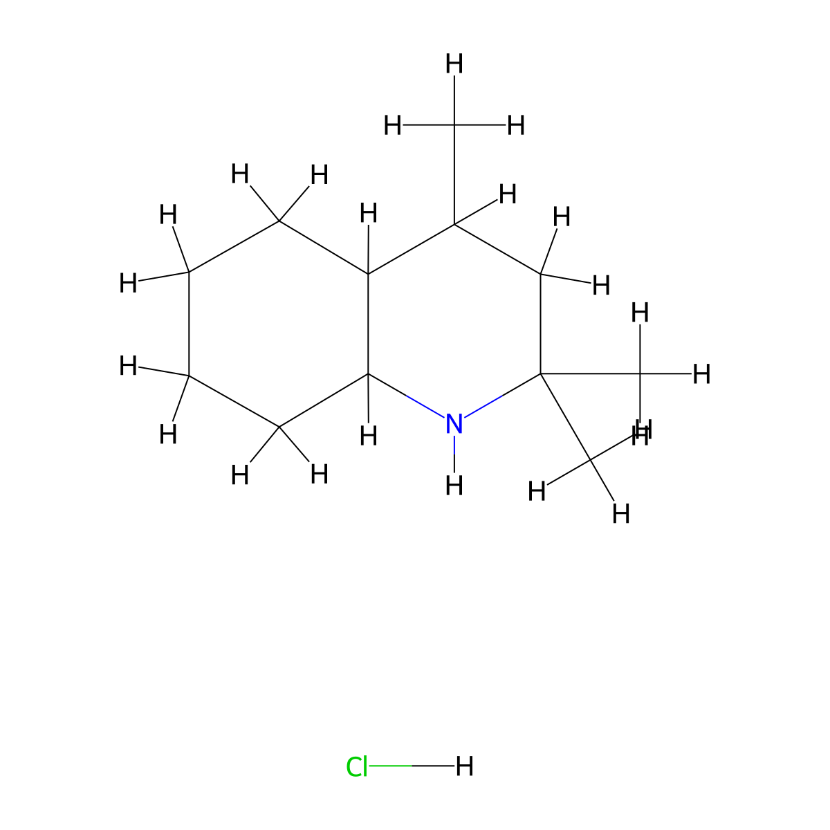 2,2,4-Trimethyl-decahydroquinoline hydrochloride molecular structure, CAS 2228174-75-0