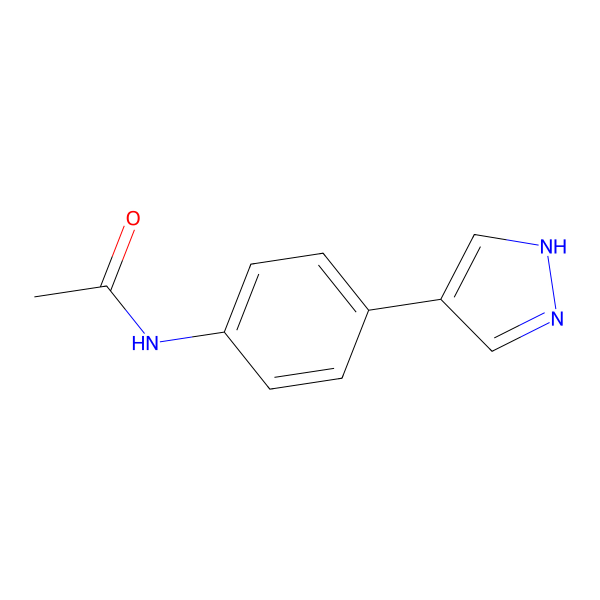 N-[4-(1H-pyrazol-4-yl)phenyl]acetamide molecular structure, CAS 2228175-92-4
