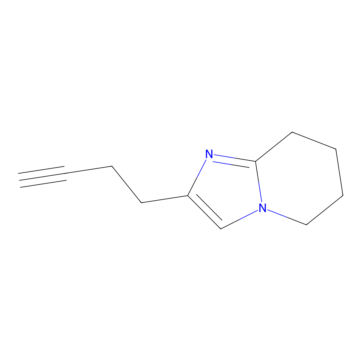 2-(But-3-yn-1-yl)-5,6,7,8-tetrahydroimidazo[1,2-a]pyridine molecular structure, CAS 2228177-59-9
