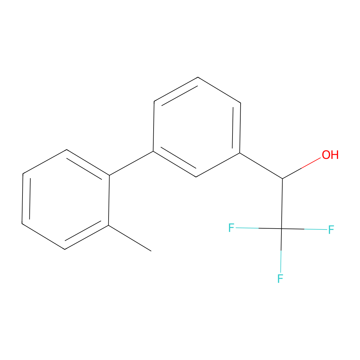 2,2,2-Trifluoro-1-[3-(2-methylphenyl)phenyl]ethan-1-ol molecular structure, CAS 2228180-91-2