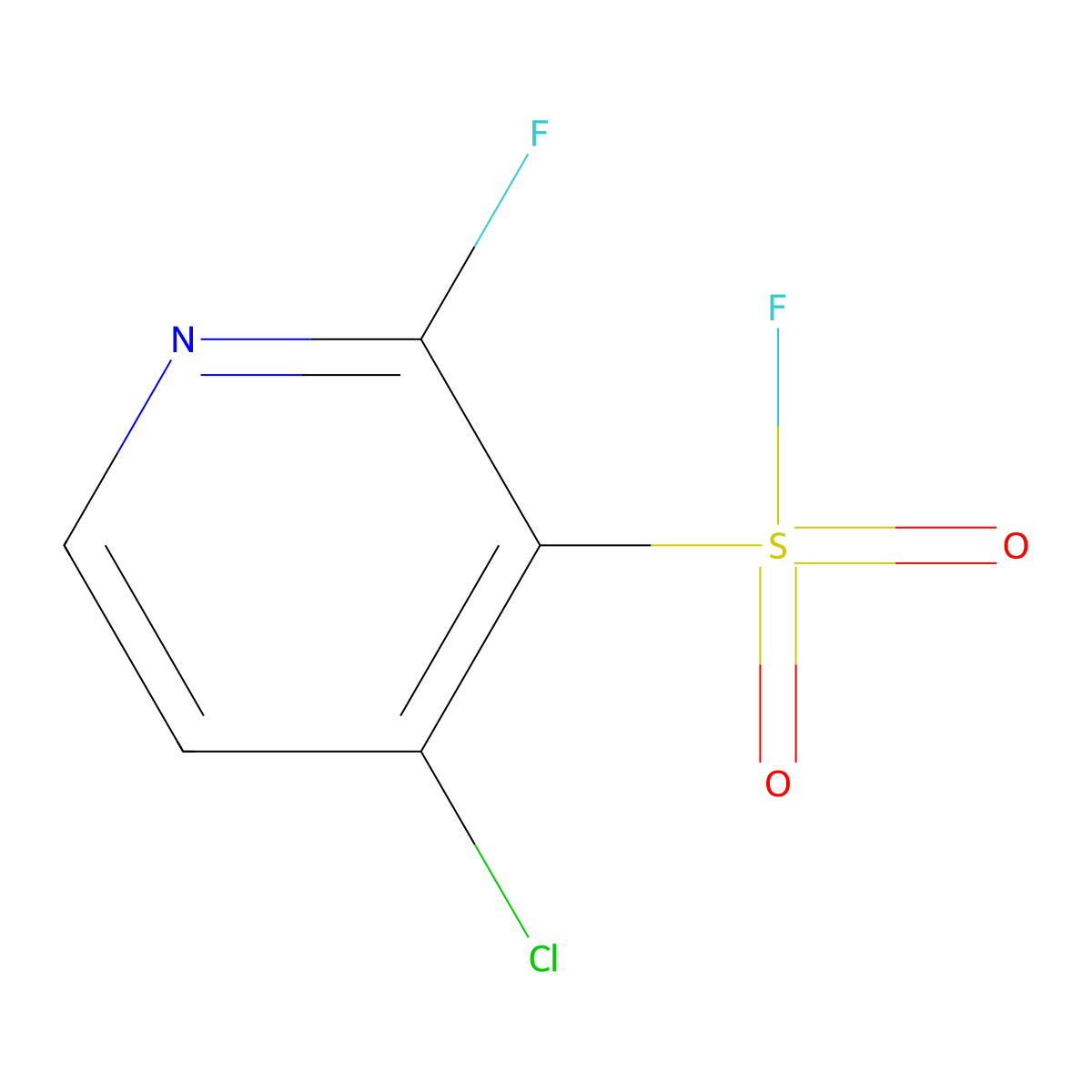 4-Chloro-2-fluoropyridine-3-sulfonyl fluoride molecular structure, CAS 2228181-35-7