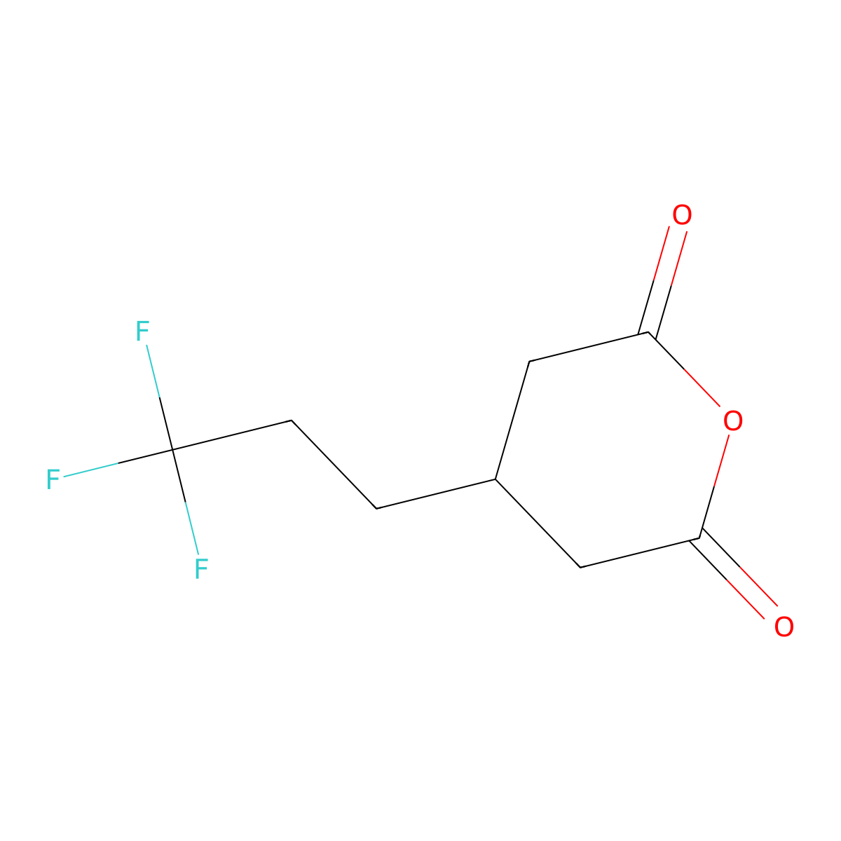4-(3,3,3-Trifluoropropyl)oxane-2,6-dione molecular structure, CAS 2228184-19-6