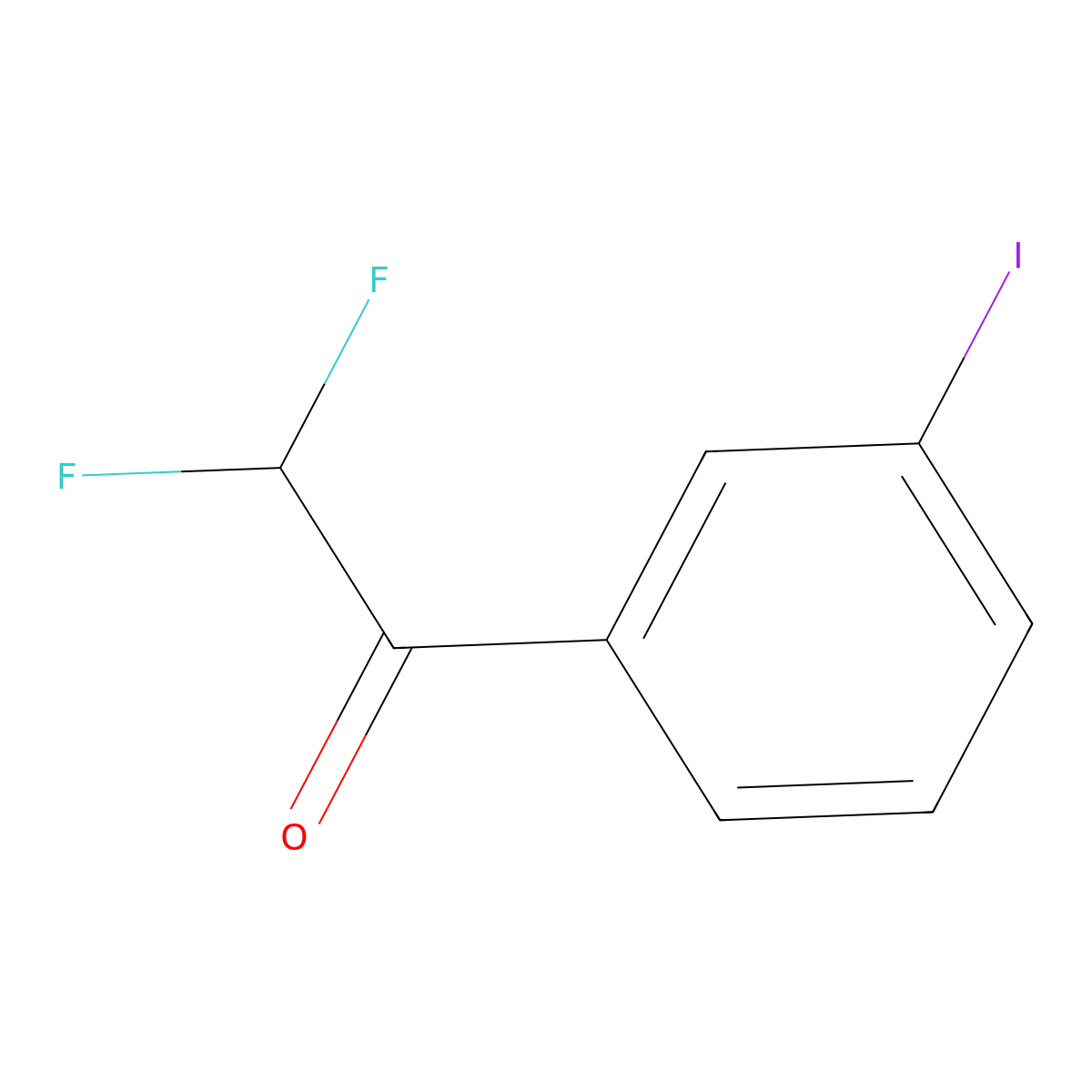 2,2-Difluoro-1-(3-iodophenyl)ethan-1-one molecular structure, CAS 2228190-57-4