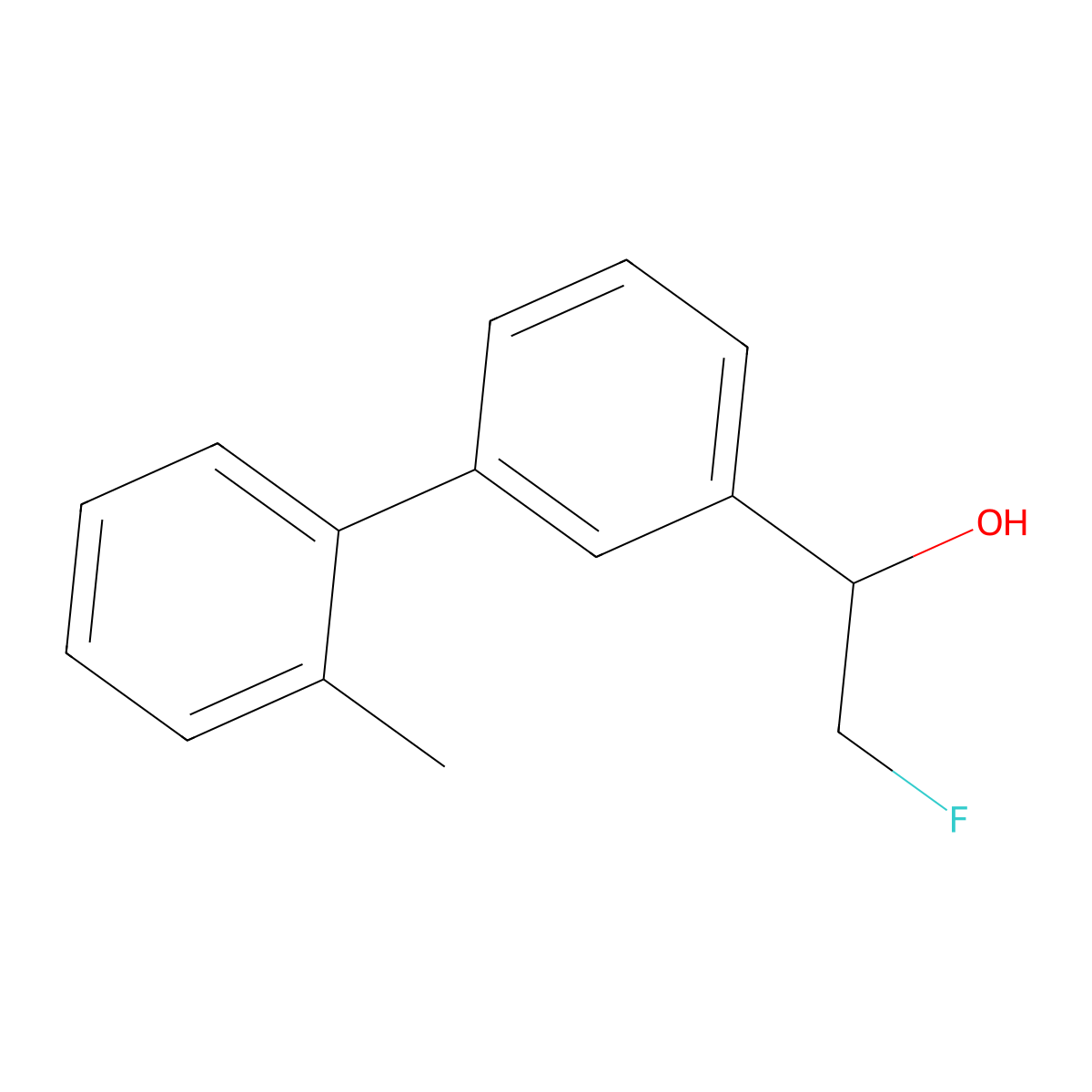 2-Fluoro-1-[3-(2-methylphenyl)phenyl]ethan-1-ol molecular structure, CAS 2228192-15-0