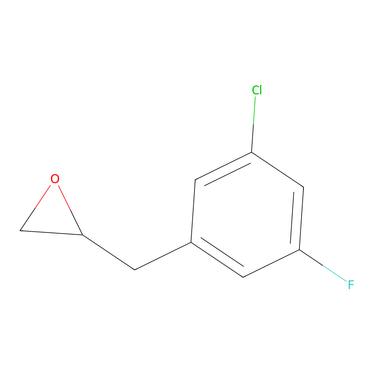 2-[(3-Chloro-5-fluorophenyl)methyl]oxirane molecular structure, CAS 2228193-62-0