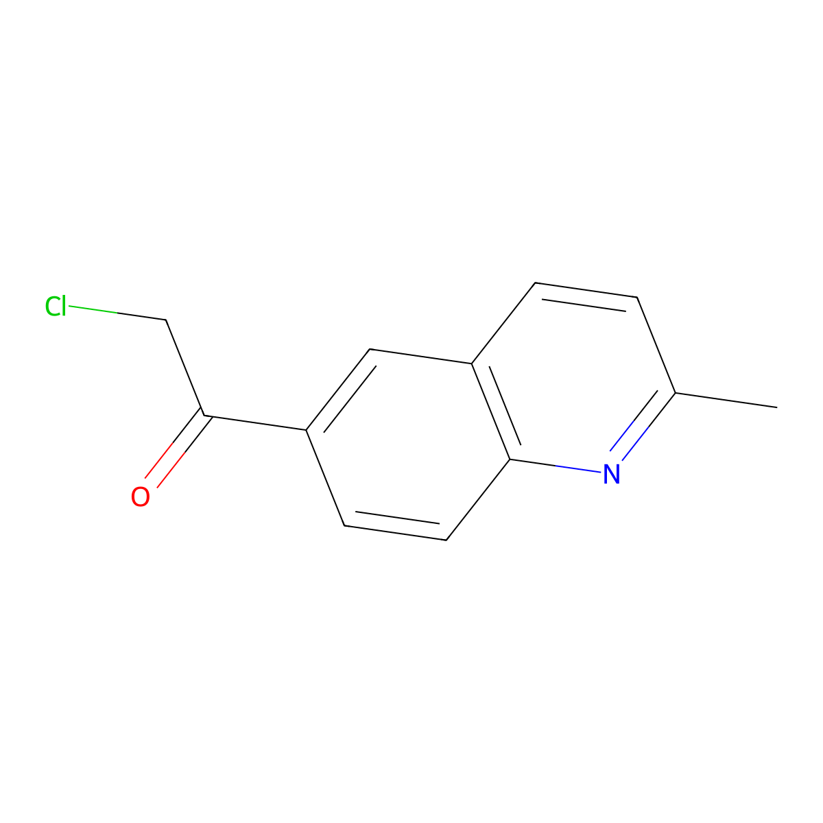 2-Chloro-1-(2-methylquinolin-6-yl)ethan-1-one molecular structure, CAS 2228194-61-2