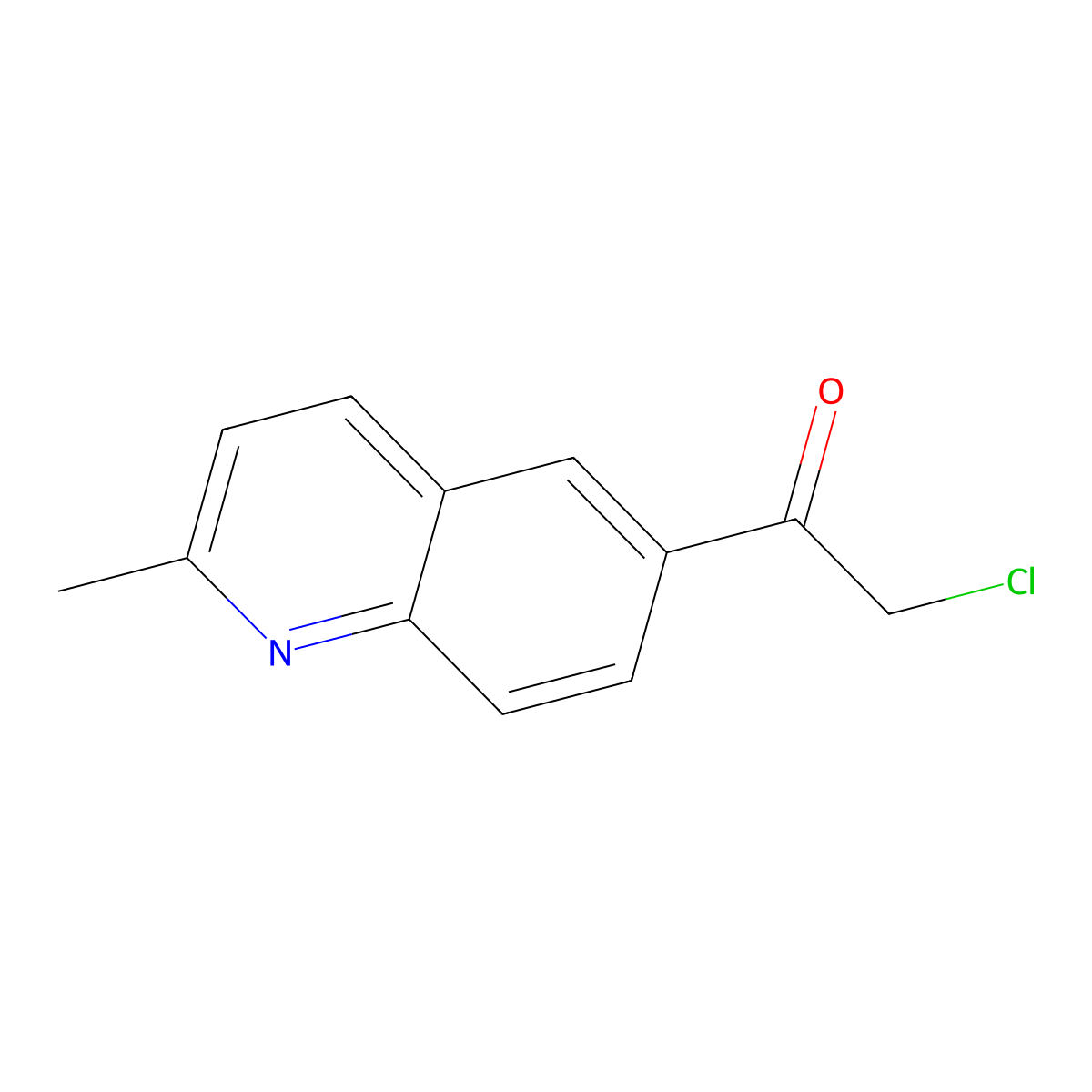 2-Chloro-1-(2-methylquinolin-6-yl)ethan-1-one molecular structure, CAS 2228194-61-2