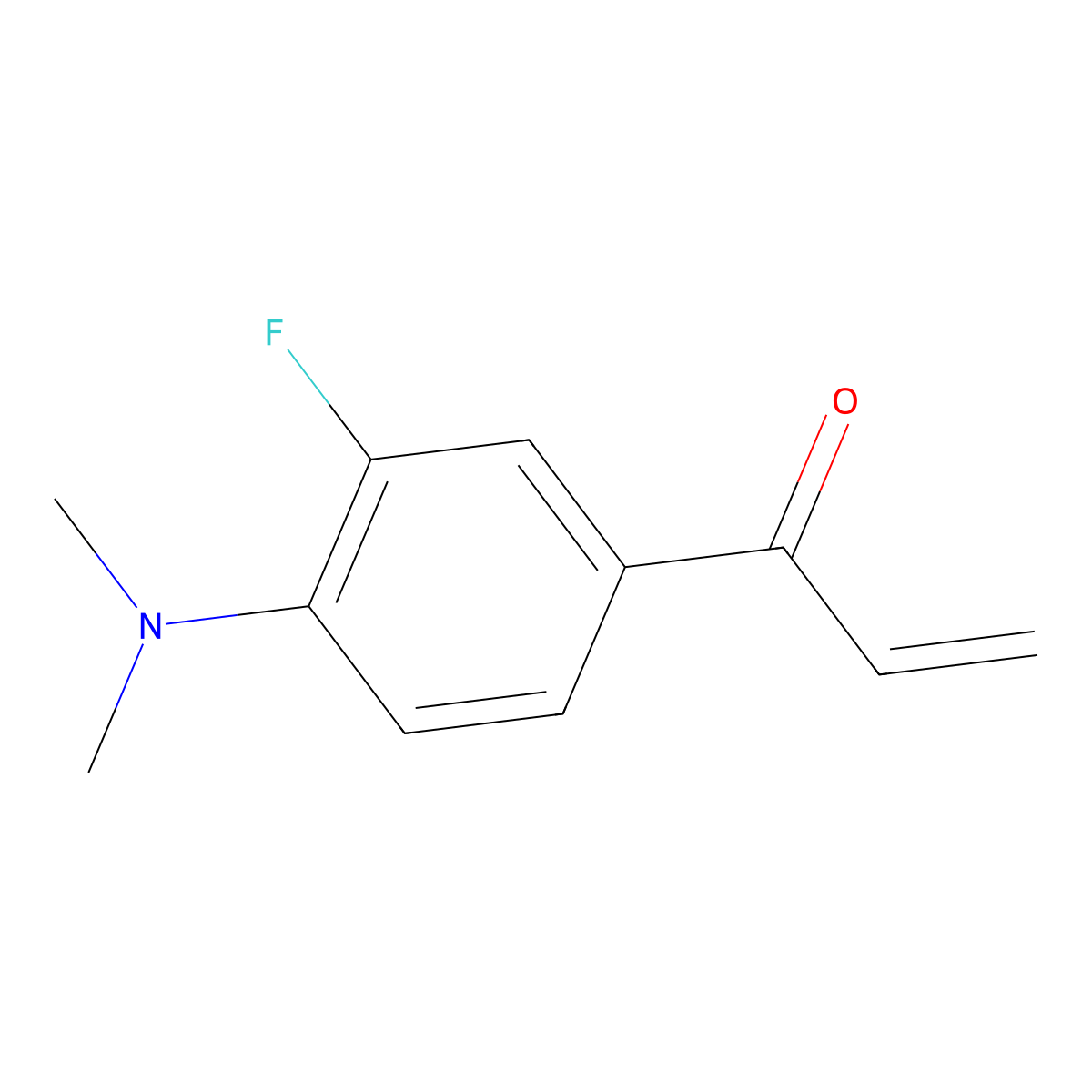 1-[4-(Dimethylamino)-3-fluorophenyl]prop-2-en-1-one molecular structure, CAS 2228195-80-8