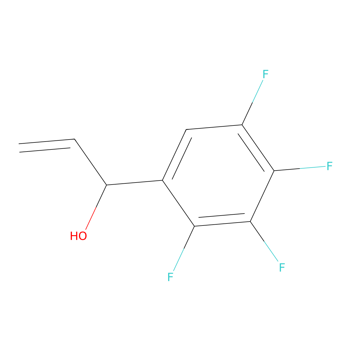 1-(2,3,4,5-Tetrafluorophenyl)prop-2-en-1-ol molecular structure, CAS 2228199-52-6