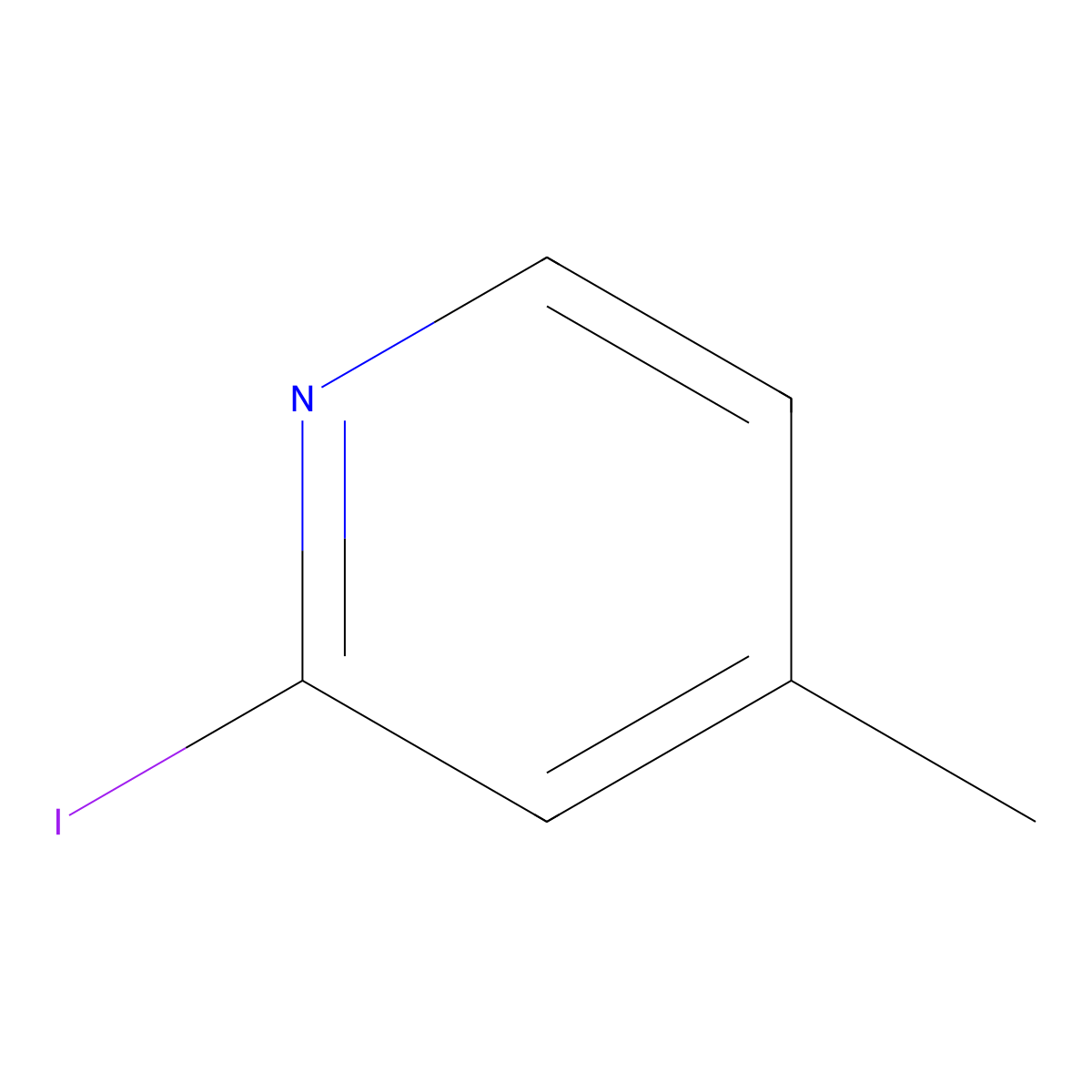 2-Iodo-4-methylpyridine molecular structure, CAS 22282-60-6